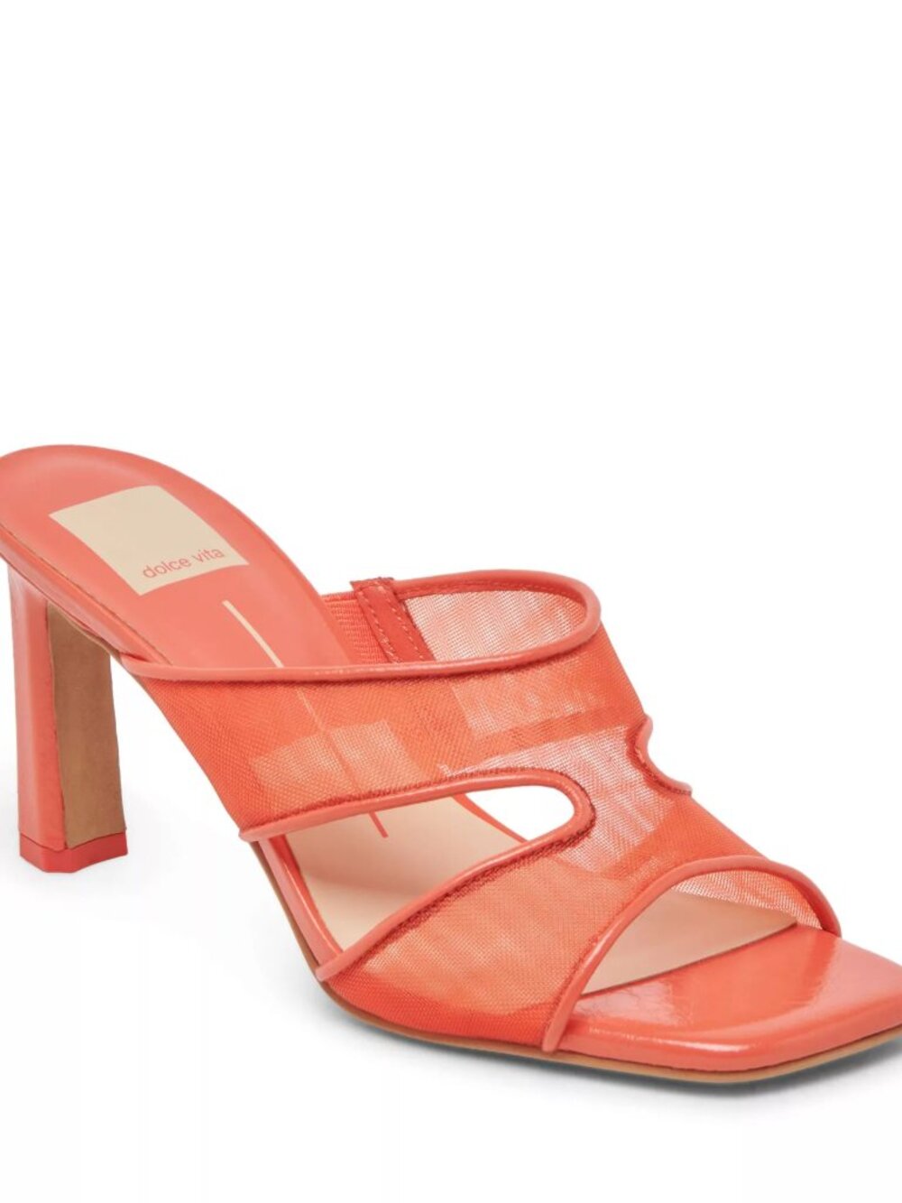 Dolce Vita Orange Mesh Open-Toe Slide Mules. Sz: 9
